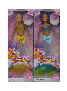 11寸实身灯光音乐美人鱼+海龟 2色混装 - OBL10389294