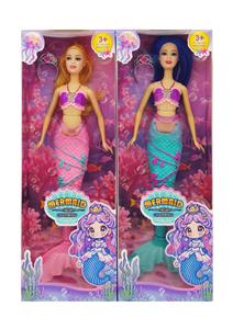 11寸实身灯光音乐美人鱼+皇冠 2色混装 - OBL10389298