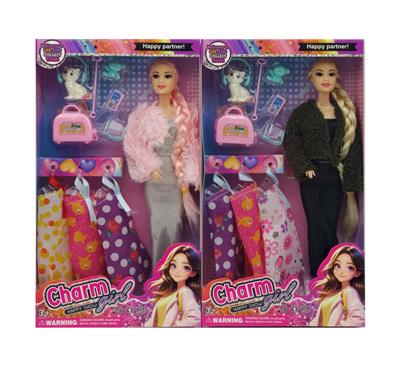 11寸实身9关节时尚芭比+3配裙+吸塑 2款混装 - OBL10389303