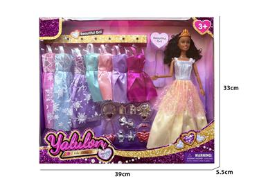 11.5寸实身关节棕色肤换装娃娃 - OBL10389488