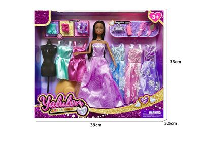 11.5寸实身关节棕色肤换装娃娃 - OBL10389491