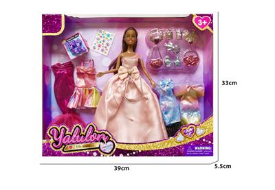 11.5寸实身关节棕色肤换装娃娃 - OBL10389495