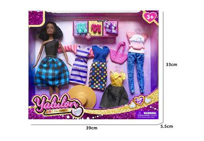 11.5寸实身黑人换装娃娃 - OBL10389500