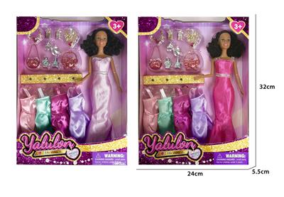 11.5寸实身关节棕色肤换装娃娃/2款混装 - OBL10389505