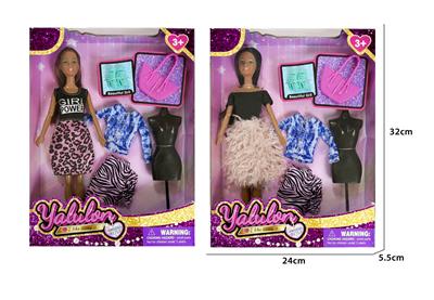 11.5寸实身关节棕色肤换装娃娃/2款混装 - OBL10389516