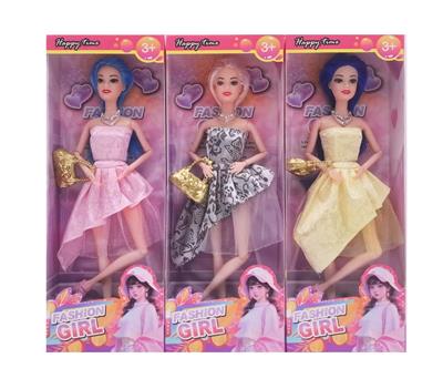 11.5寸十一关节实身时尚芭比 带项链+包包 3款混 - OBL10389642