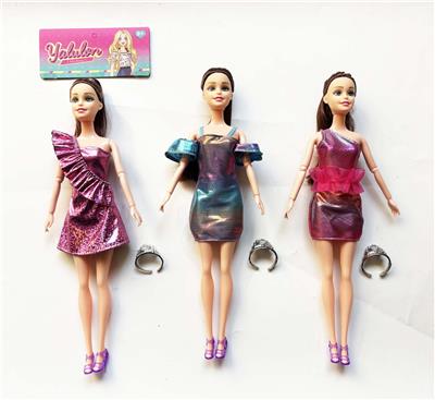 11.5寸实身关节时尚娃娃/3款混装 - OBL10390597