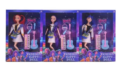 11.5寸十一关节实身K-POP猎魔女团露米佐依米拉 带吉他+吉他吸塑 3款混 - OBL10391865