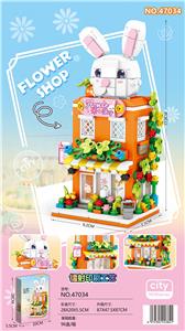 DIY拼装积木 兔子花房 - OBL10392127