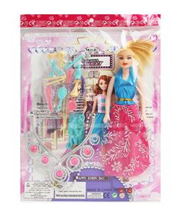 11.5寸26厘米5关节空身彩印眼芭比娃娃+项链+吸塑配件 多款混装 - OBL10392148