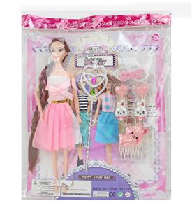 11.5寸30厘米9关节实身彩印眼长鞭芭比娃娃+配件+魔法杖时尚芭比公主娃娃 - OBL10392160