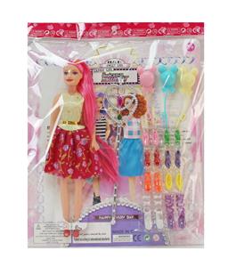 11寸30厘米5关节空身彩印眼长鞭芭比娃娃＋鞋梯+气球+仙女棒时尚芭比公主娃娃 - OBL10392177