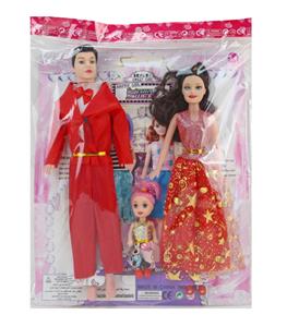 11.5寸30厘米空身男芭比+11.5寸空身女芭比+3寸实身娃娃公主娃娃 - OBL10392186