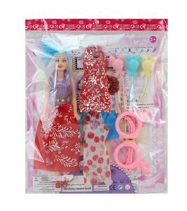 11寸27厘米空身时尚芭比娃娃+衣服+眼镜+气球 公主换装芭比娃娃套装 - OBL10392188