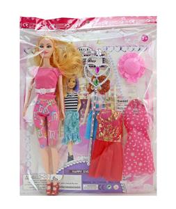 11.5寸30厘米9关节实身彩印眼时尚芭比娃娃+衣服+魔法棒+帽子（衣服多款多色混装） 公主换装芭比娃娃套装 - OBL10392189