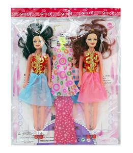 11寸5关节空身2D彩印眼双芭比娃娃加服装 公主换装芭比娃娃套装 - OBL10392193