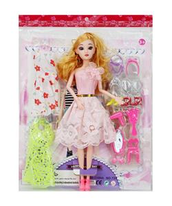 11.5寸实身11关节3D真眼芭比纸板公主娃娃 - OBL10392196