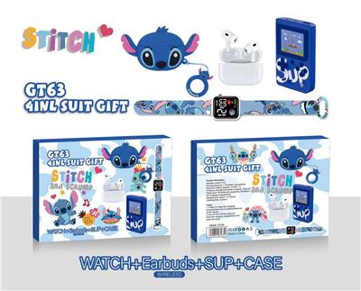 史迪仔卡通耳机潮酷时尚可爱套装 - OBL10393012