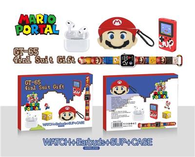 玛丽奥卡通耳机潮酷时尚套装 - OBL10393014