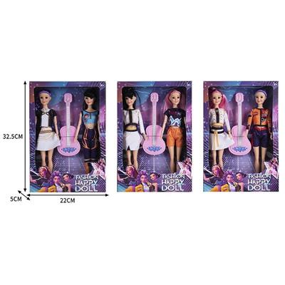 11寸双人实身3D眼K-POP猎魔女团娃娃带配件 3款混 - OBL10393108