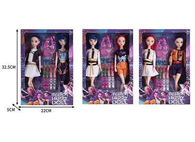 11寸双人实身K-POP猎魔女团娃娃带配件 3款混 - OBL10393115