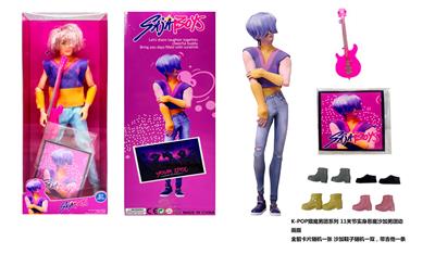 1比1 K-POP 猎魔男团动画版  11.5寸11关节实身 Mystery 神秘 带金貂卡片一张   带吉他一条 - OBL10393156