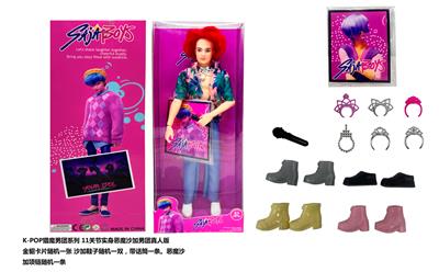 1比1 K-POP 猎魔男团真人版  11.5寸11关节实身 Mystery 神秘 带金貂卡片一张 带项链  带话筒 - OBL10393161