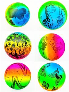 9寸六款混装充气彩虹球 - OBL10393194