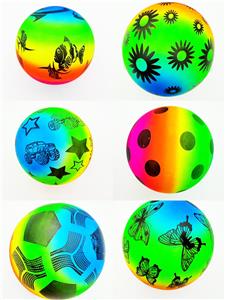 9寸六款混装充气彩虹球 - OBL10393196