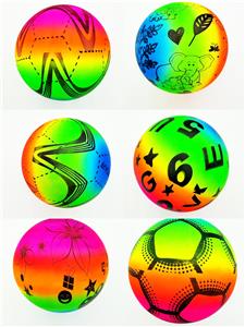 9寸六款混装充气彩虹球 - OBL10393197