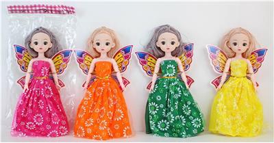 12寸30厘米23关节实身3D真眼小翠花裙萝莉娃娃+蝴蝶翅膀多款混装 - OBL10395415