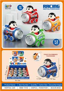 惯性易拉罐车，带口哨（蜡笔小新12只装/盒） - OBL10395575