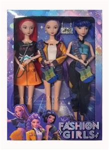 11.5寸实身关节带IC猎魔女3只装（配饰品+包包 - OBL10396014