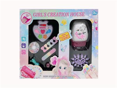 跨境儿童彩妆儿童化妆品饰品美甲梳扮女孩玩具过家家新款DIY饰品化妆品套装 - OBL10396948