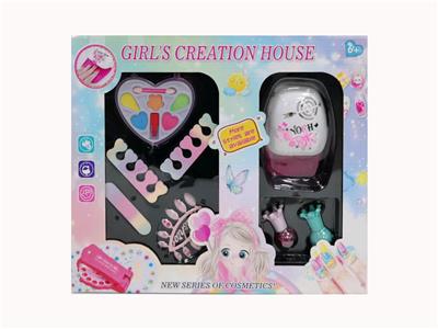 跨境儿童彩妆儿童化妆品饰品美甲梳扮女孩玩具过家家新款DIY饰品化妆品套装 - OBL10396949
