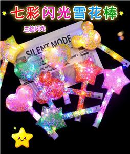 七彩闪光雪花棒/图色混装 - OBL10397290