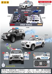 惯性/仿真/灯光/音乐/可开车门/喷雾/雷克萨斯LX600警车/SUV（配加水瓶） - OBL10397521