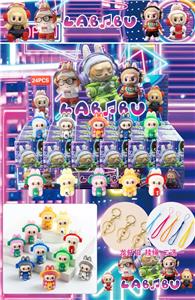 展示盒24只庄/电音节可乐labubu+送挂绳+带香味（PVC） - OBL10397836