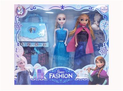 11寸实心双人冰雪加包包雪宝 - OBL10398082