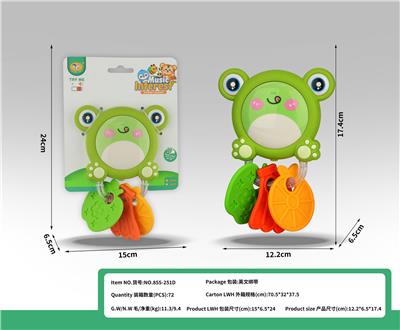 卡通音乐青蛙牙胶摇铃 - OBL10398943