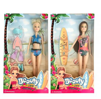 11.5寸实身活动大脚6关节带配件泳装芭芘 两色混装 （脚手都是大脚大手 不是普通身体） - OBL10399105