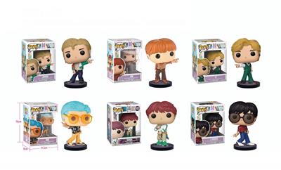 黄弹少年团公仔单只盒装（搪胶头，PVC身体）6款混 - OBL10400968