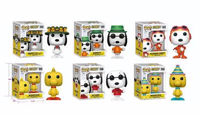 史努比公仔单只盒装（搪胶头，PVC身体）6款混 - OBL10400973