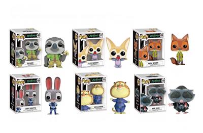 疯狂动物城公仔单只盒装（搪胶头，PVC身体）6款混 - OBL10400979