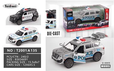 1：32 途乐警车合金车 三开车门 回力 - OBL10401049