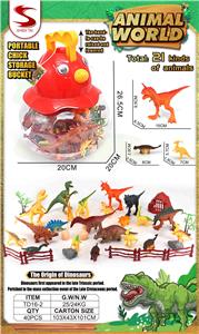 咕咕鸡恐龙收纳桶（21PCS DINOSAURS） - OBL10404260
