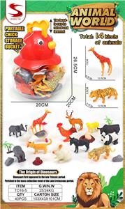 咕咕鸡动物收纳桶（14PCS  ANIMALS） - OBL10404263