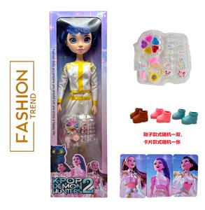  K-POP 彩虹猎魔女团真人版22寸吹瓶身体带主题曲音乐芭比带5件套的真人化妆品油带金貂卡片一张 - OBL10404456