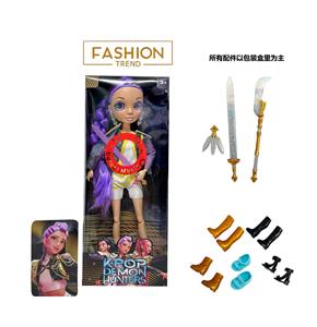 K-POP彩虹猎魔系列 1比1 带七彩灯光音乐 12寸12关节实身真玻璃眼珠惊喜猎魔女团娃娃带耳环带一条猎魔剑带金貂卡片一张 - OBL10404466