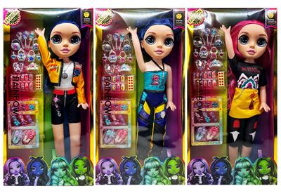 卡通12D  真眼珠28寸吹瓶猎魔娃娃带音乐主题曲带饰品套装  带发夹主题套装  3款混装 - OBL10405559
